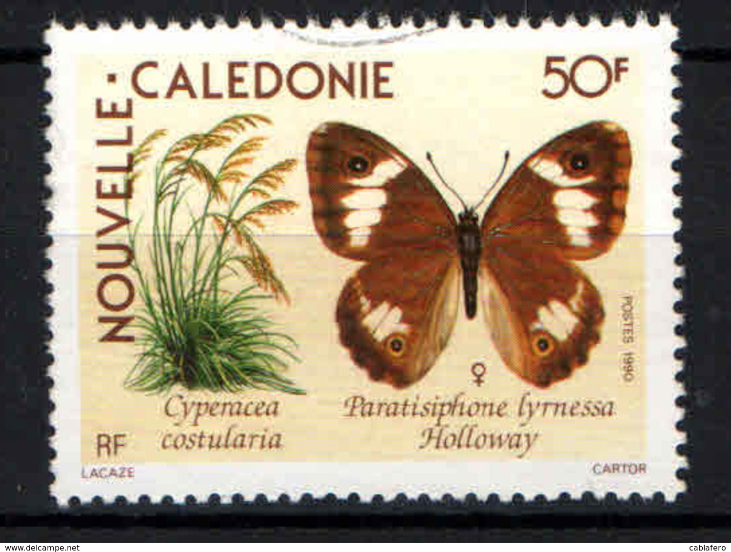 NUOVA CALEDONIA - 1990 - Cyperacea Costularia - USATO - Used Stamps