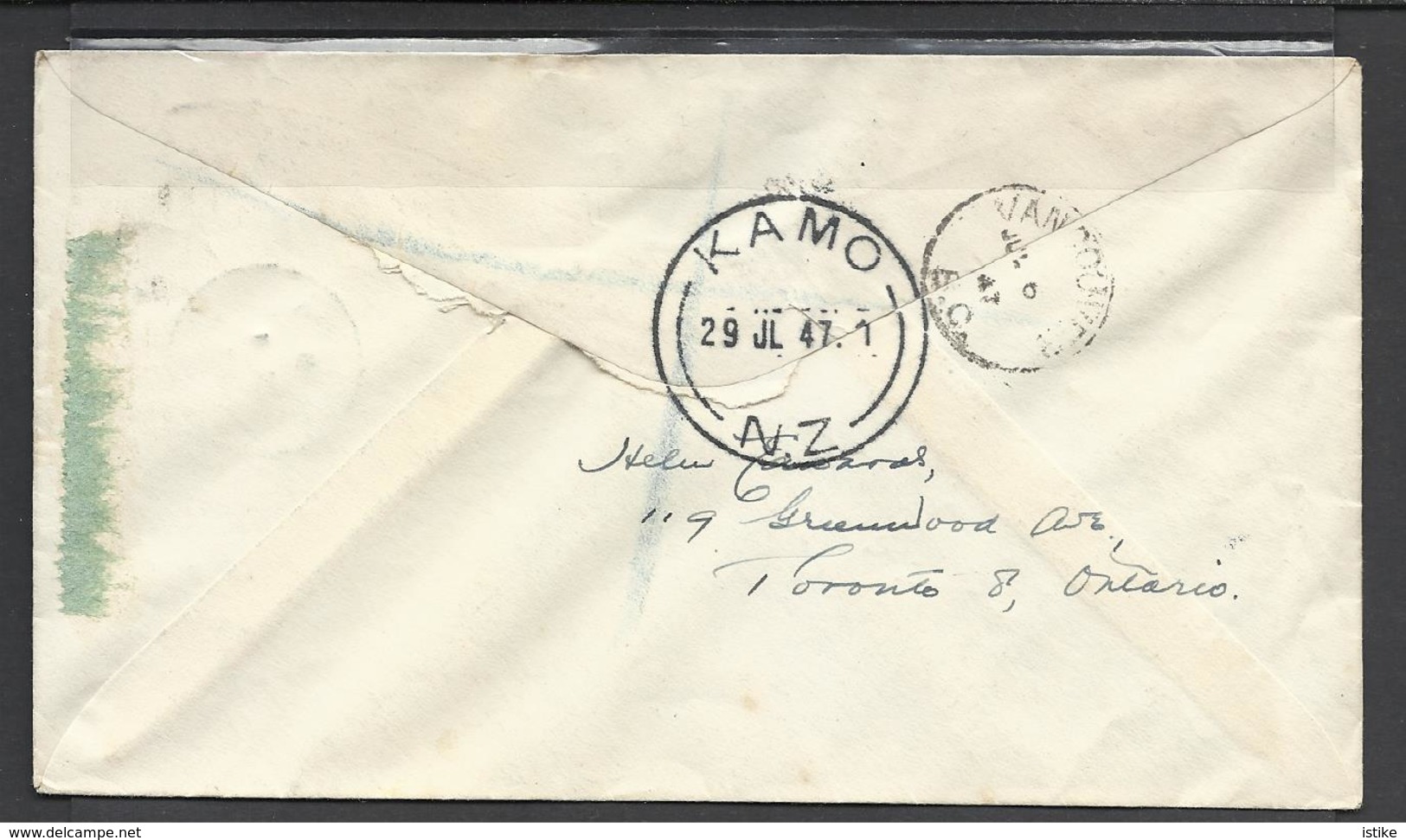 Canada, Registered FDC To New Zealand, Honouring The Citizenship,1947. - ....-1951