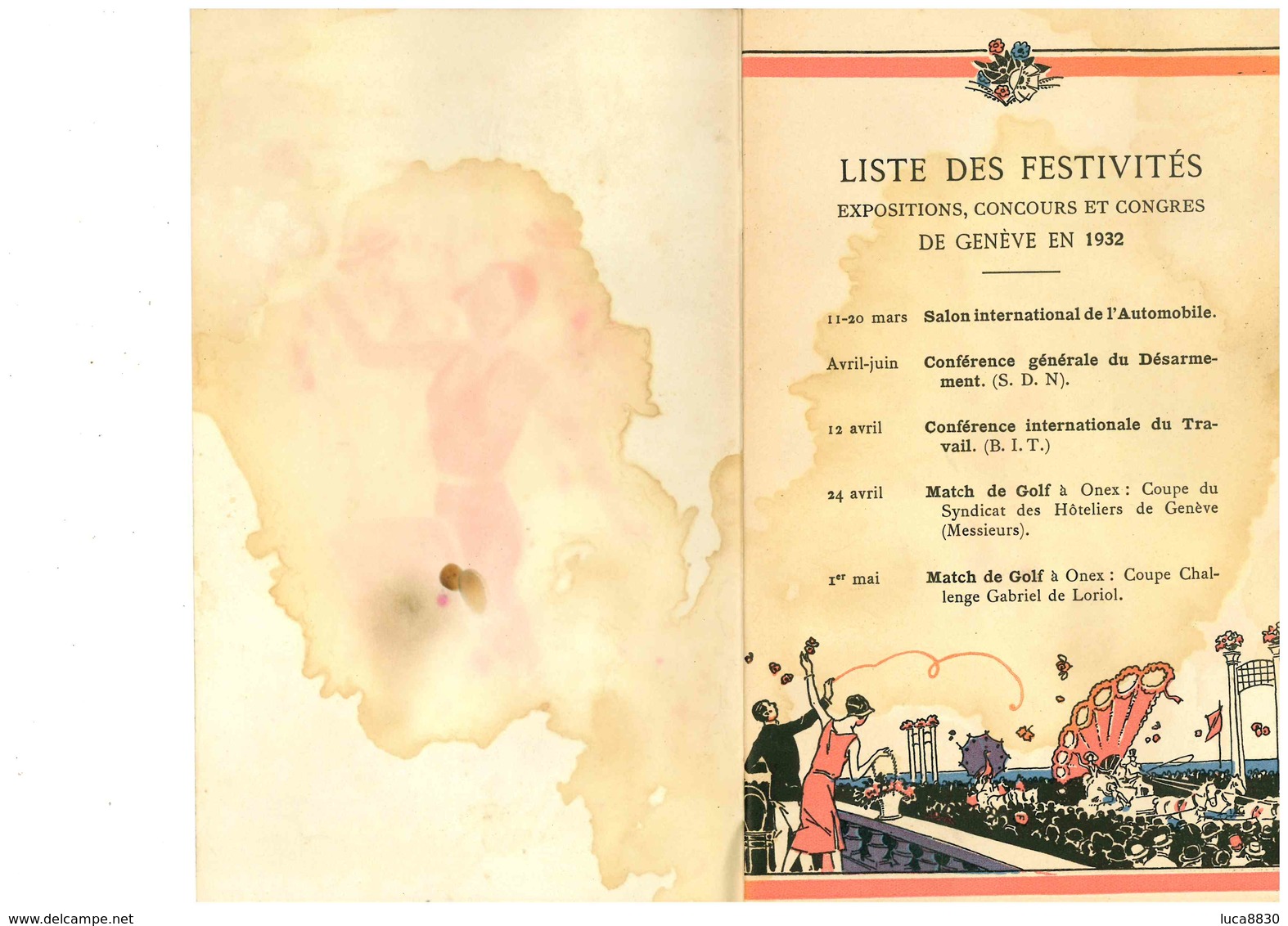 Geneve Ginevra 1932 - Publicités