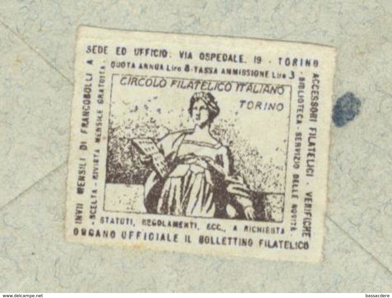 19638 - Avec Vignette Illustrée - Poststempel