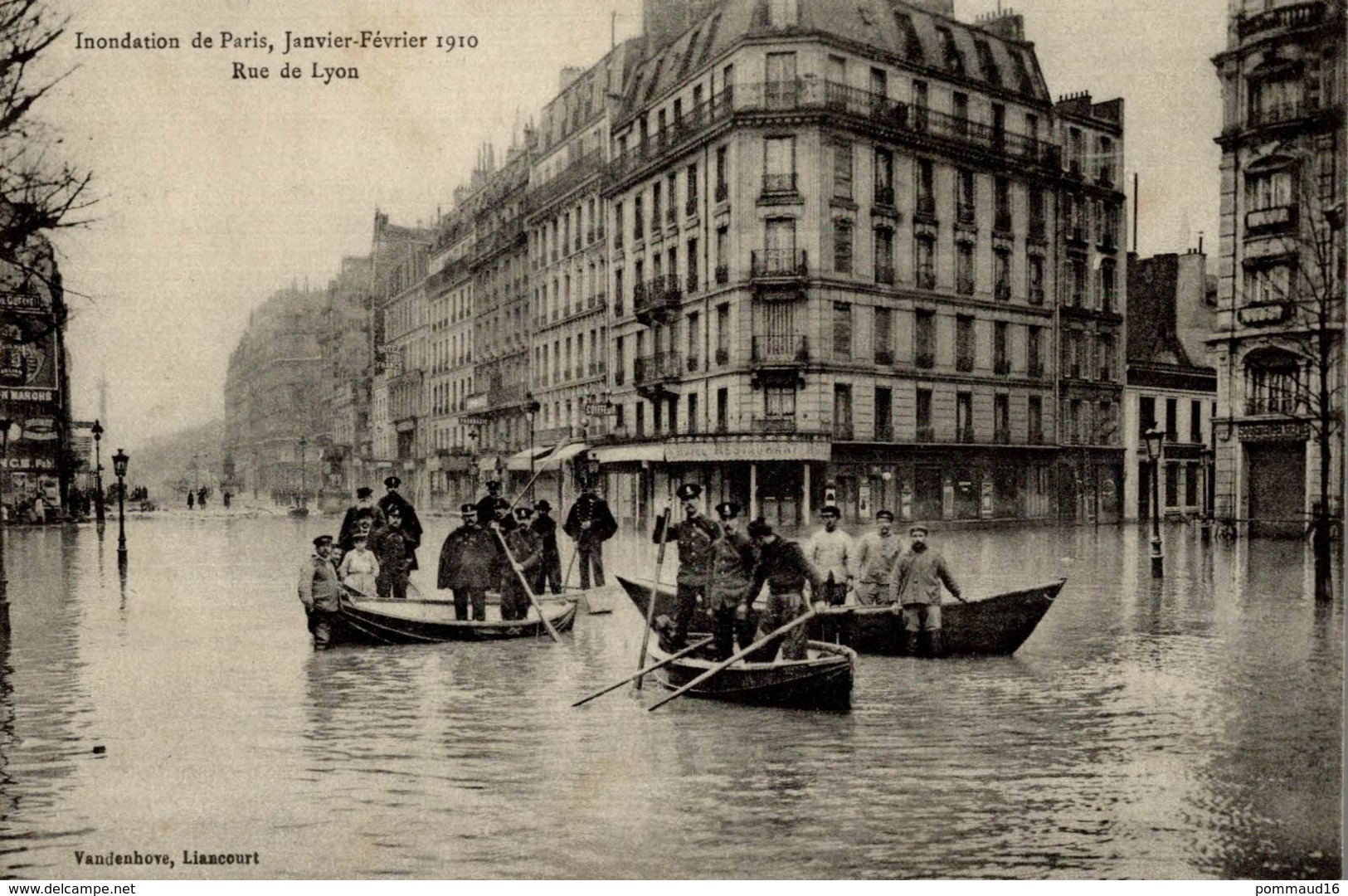 CPA Inondations De Paris Janvier-février 1910 Rue De Lyon - Animée - Inondations De 1910
