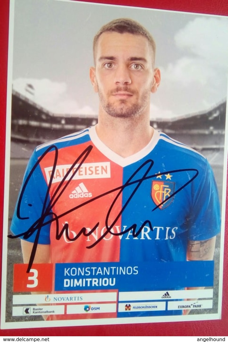 FC Basel Konstantinos Dimitriou - Handtekening