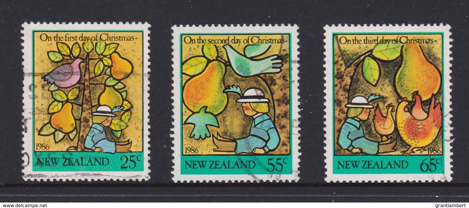 New Zealand 1986 Christmas Set Of 3 Used - Used Stamps