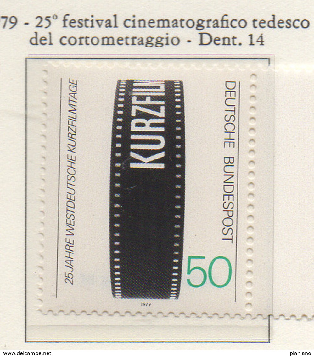 PIA - GERMANIA - 1979 : 25° Festival Cinematografico Tedesco Del Cortometraggio  -  (Yv 846) - Cinema