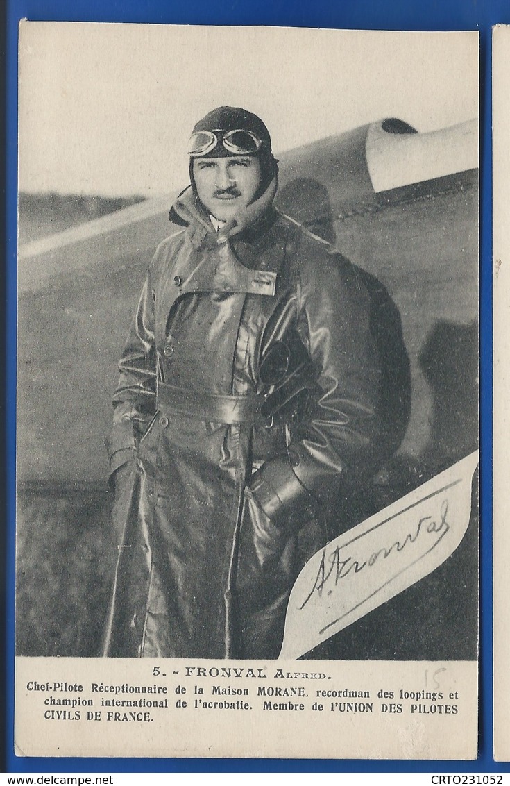 AVIATEUR     FRONVAL Alfred     Avec Autographe - Aviateurs