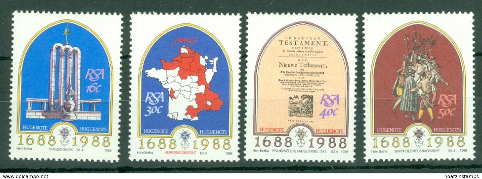 South Africa: 1988   300th Anniv Of Arrival Of First French Huguenots   MNH - Unused Stamps