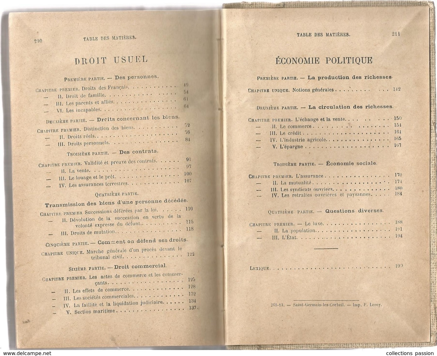 Scolaire , Instruction Civique , Droit , économie Politique ,écoles Primaires , 1914, 211 Pages,  Frais Fr 4.45 E - 6-12 Years Old