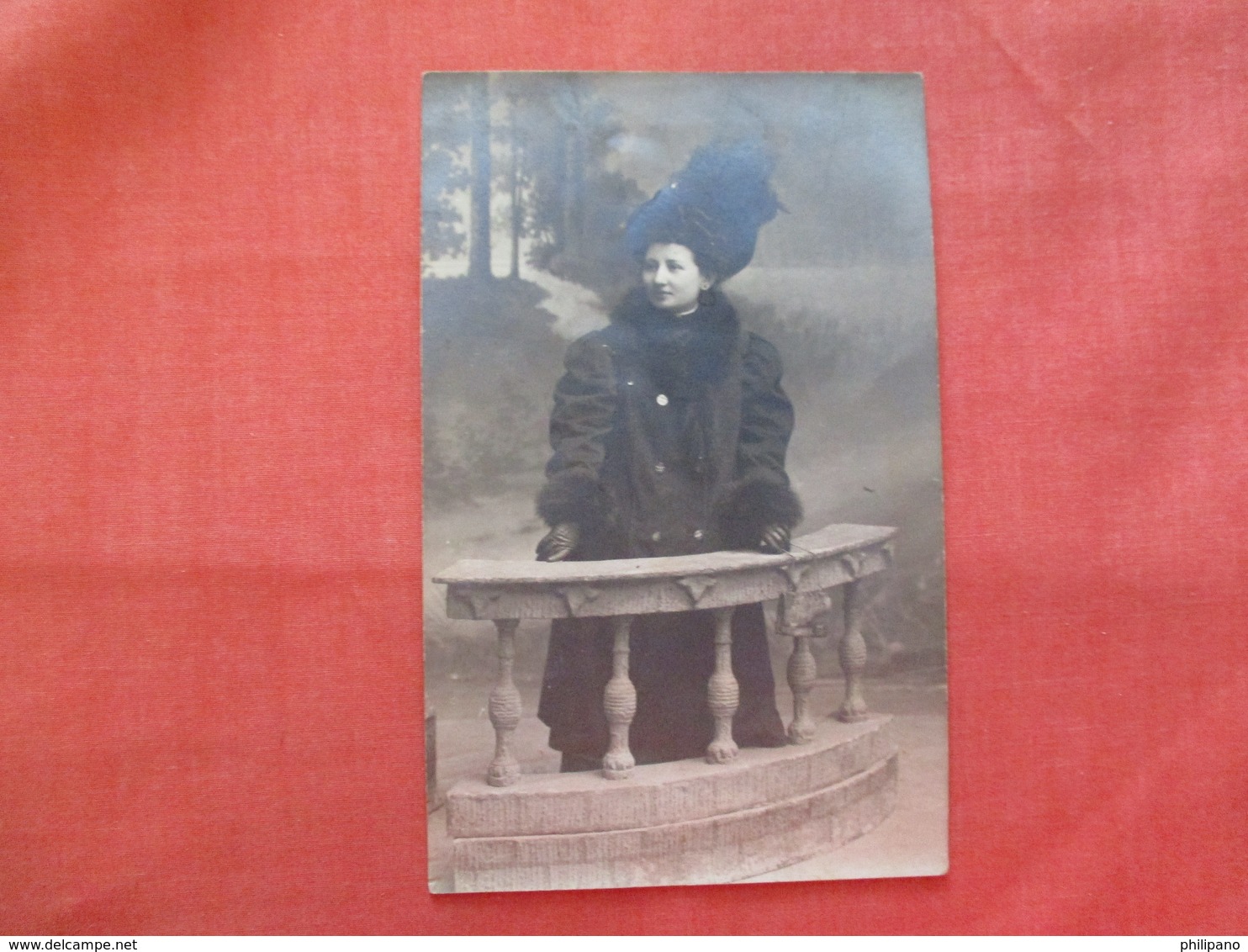 RPPC  Female Well Dressed Large Hat    Ref  3478 - Fashion
