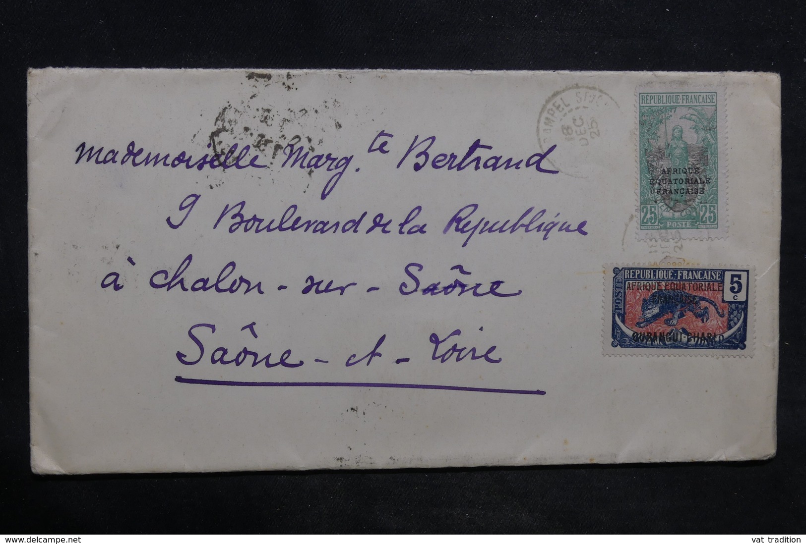 OUBANGUI - Enveloppe ( Cachetée ) De Fort Crampel Pour La France En 1925,  Affranchissement Plaisant - L 34474 - Lettres & Documents