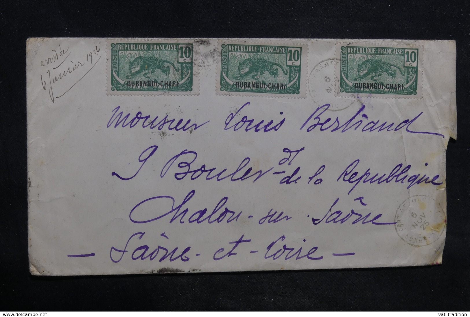 OUBANGUI - Enveloppe Pour La France En 1926,  Affranchissement Plaisant - L 34475 - Cartas & Documentos