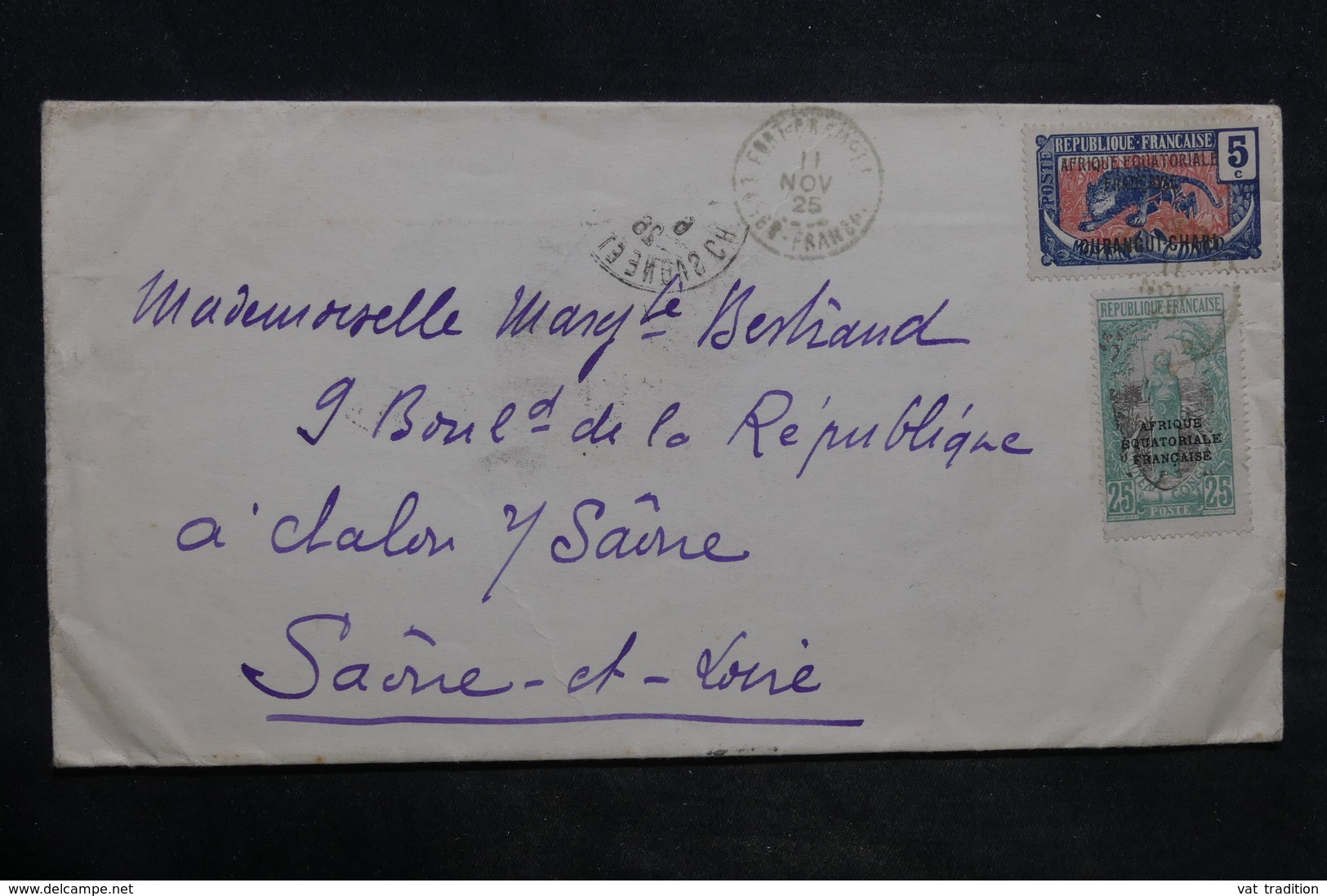 OUBANGUI - Enveloppe De Fort Crampel Pour La France En 1925,  Affranchissement Plaisant - L 34476 - Storia Postale