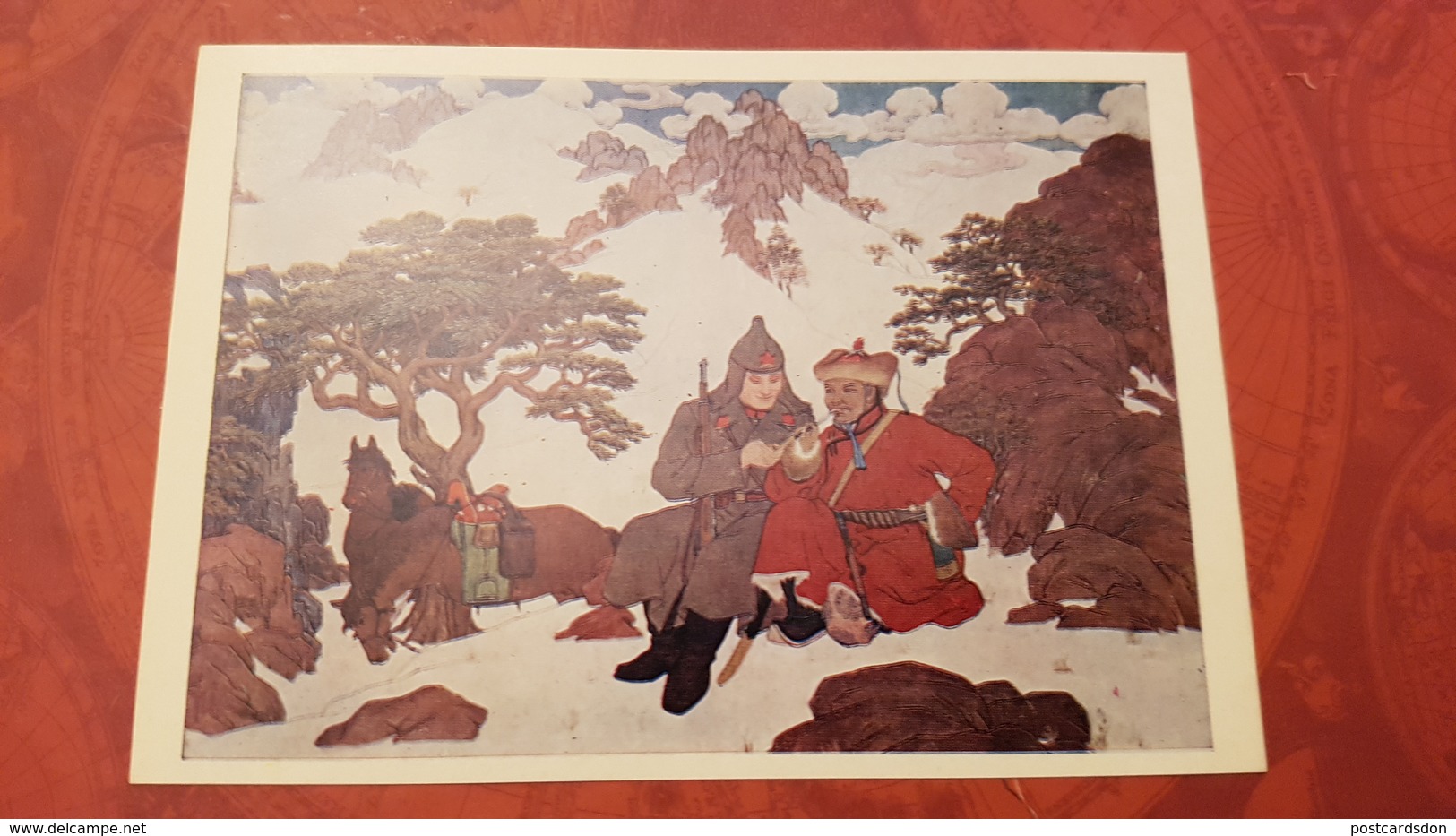 INTIME TALK, OLD USSR Postcard  - Mongolia, PROPAGANDA -  1972 - Mongolia