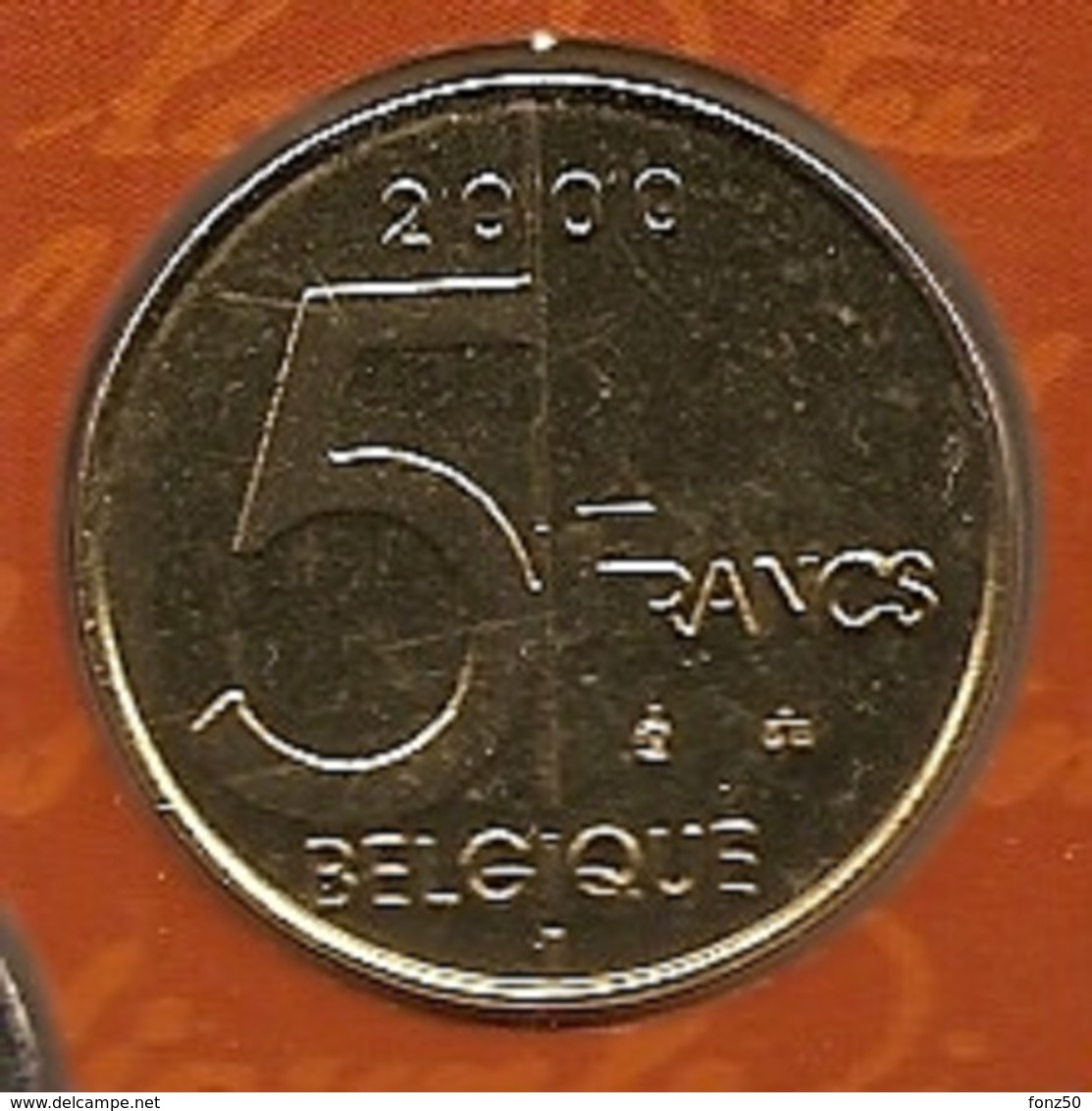 5 Frank 2000 Frans * F D C * ALBERT 2 * - 5 Francs