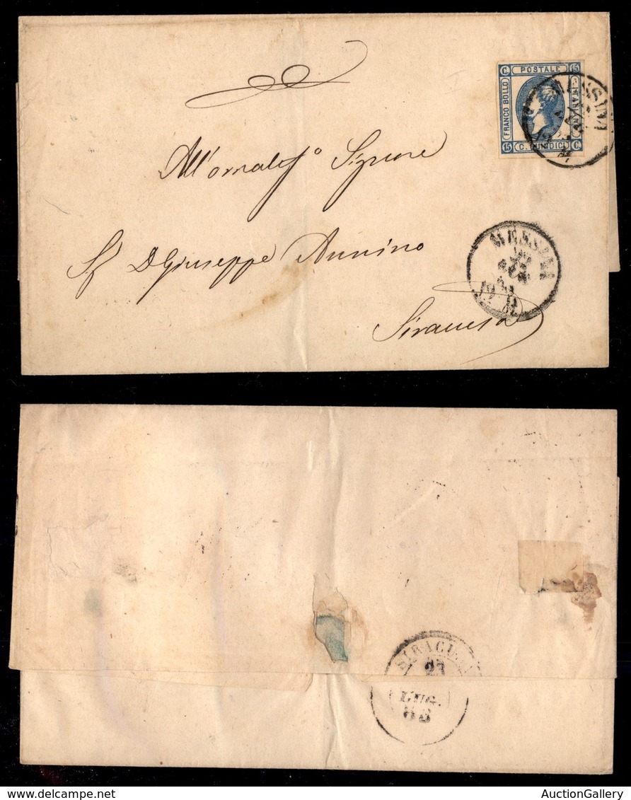 REGNO - 15 Cent Su Lettera Da Messina A Siracusa Del 22.7.63 (100) - Other & Unclassified