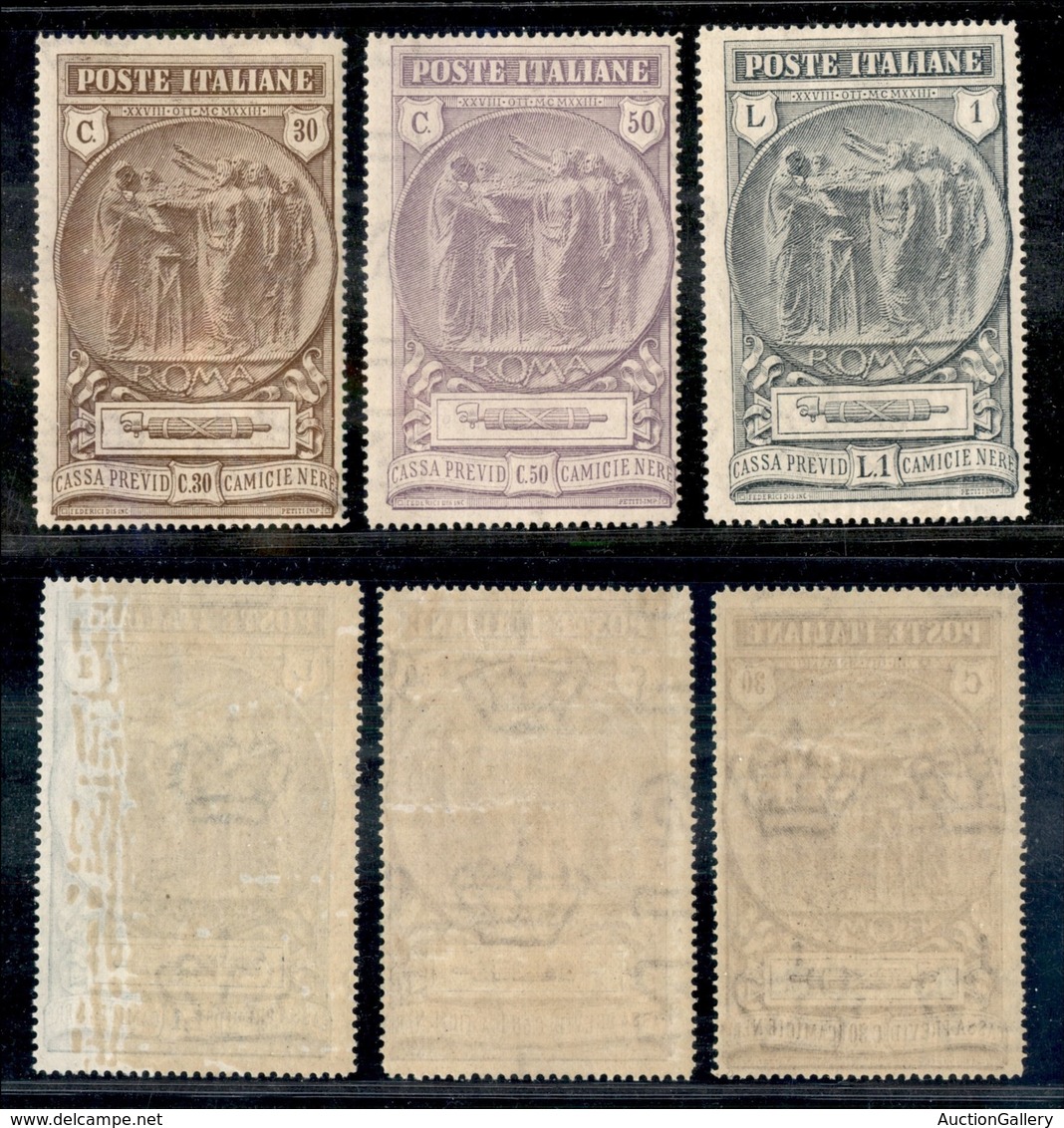 REGNO - 1923 - Pro Camicie Nere (147/149) - Serie Completa - Gomma Originale (120) - Other & Unclassified