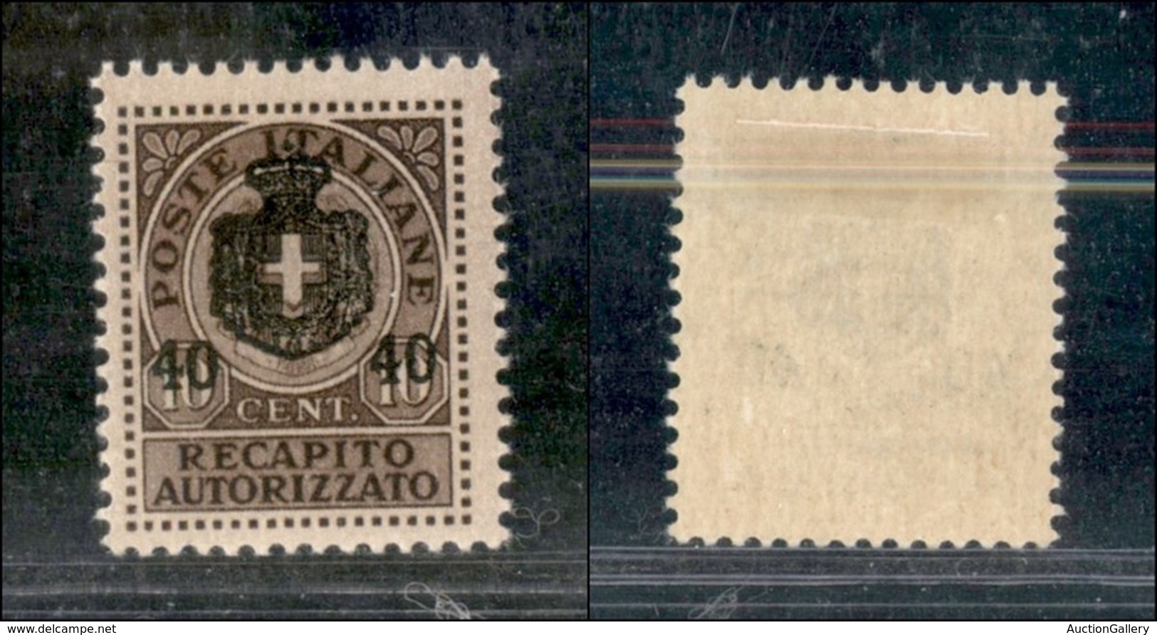 LUOGOTENENZA - 1945 - 40 Cent Su 10 Cent Recapito (5) - Gomma Originale - Andere & Zonder Classificatie