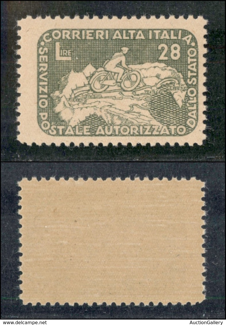 LUOGOTENENZA - 1945 - 28 Lire Ciclista (9) - Gomma Integra (60) - Altri & Non Classificati