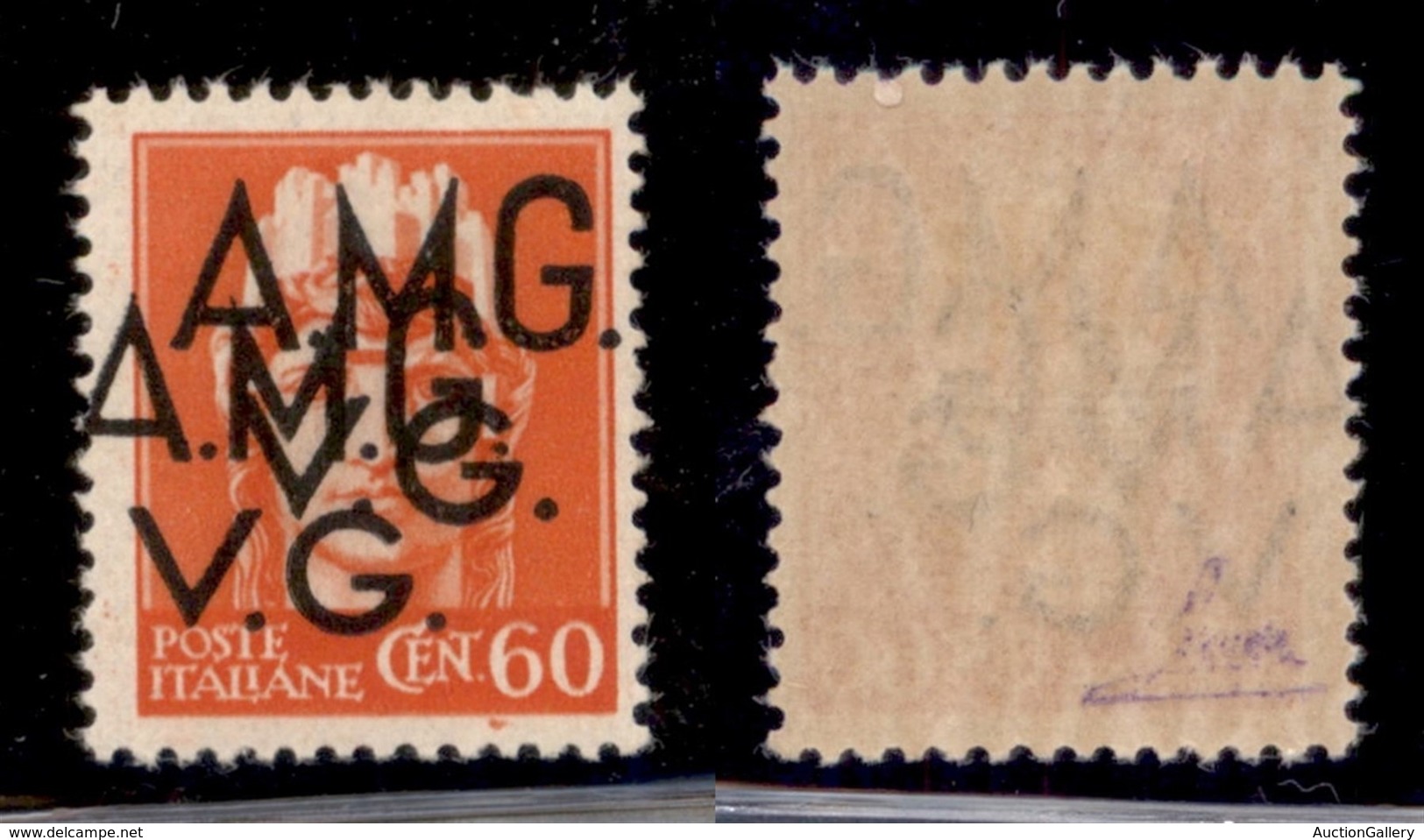 TRIESTE AMG VG - 1945 - 60 Cent (7ef) Con Doppia Soprastampa (una A Sinistra) - Gomma Originale - Other & Unclassified