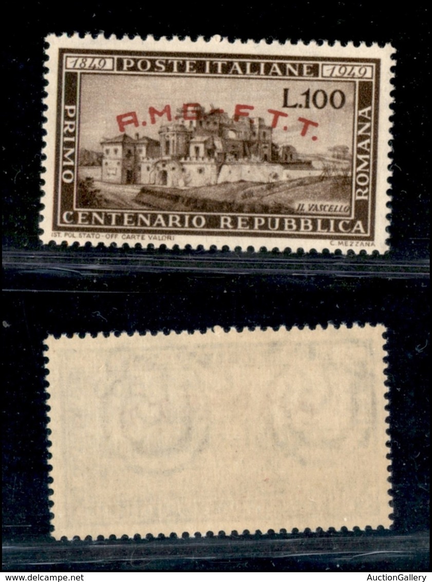 TRIESTE AMG FTT - 1949 - 100 Lire Romana (41) - Gomma Integra (90) - Autres & Non Classés