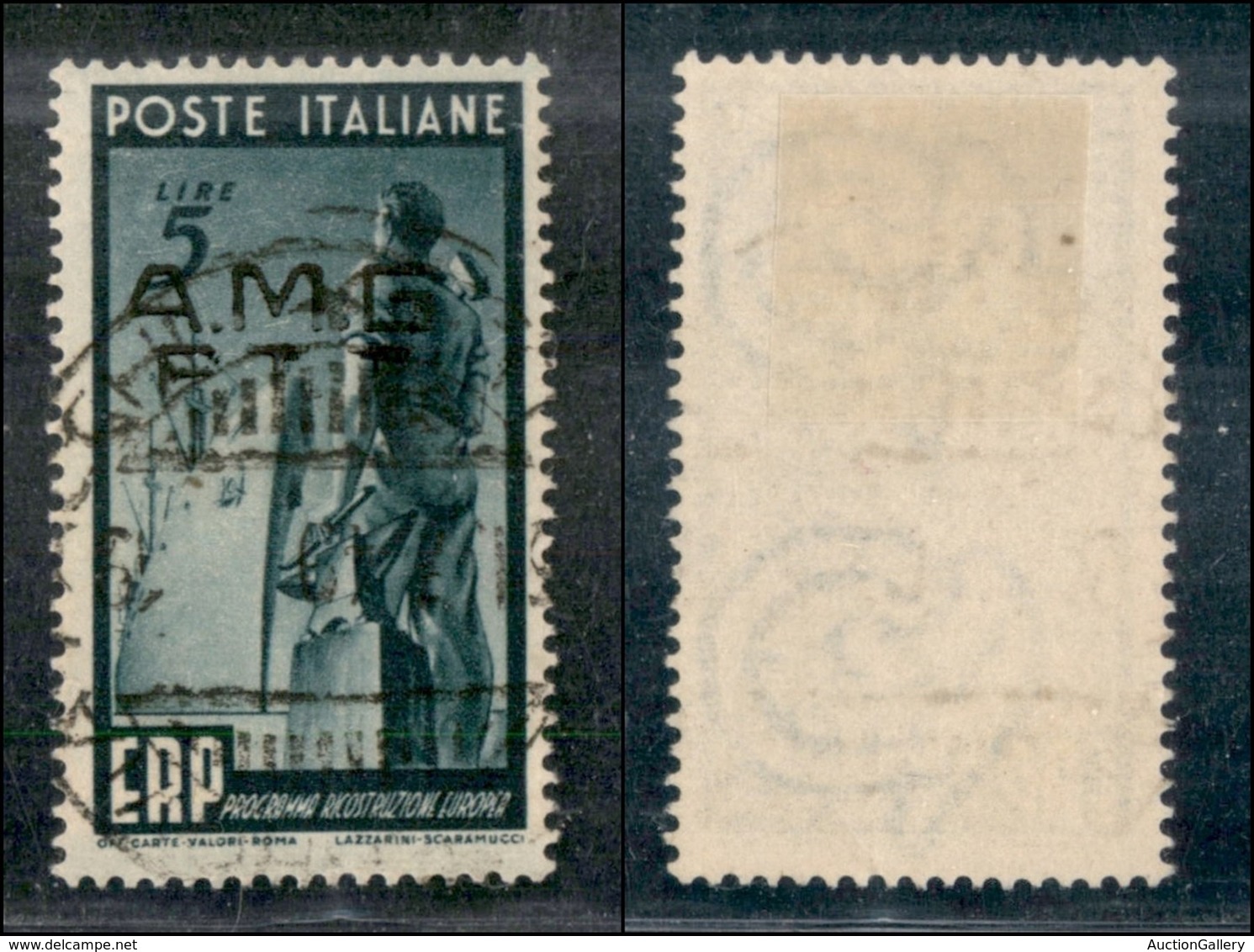 TRIESTE AMG FTT - 1949 - 5 Lire E.R.P. (43) - Usato (12) - Other & Unclassified