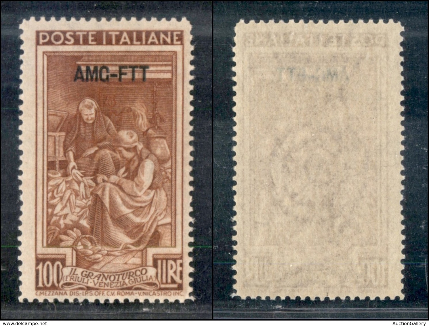 TRIESTE AMG FTT - 1950 - 100 Lire Lavoro (106) - Gomma Integra (12) - Andere & Zonder Classificatie