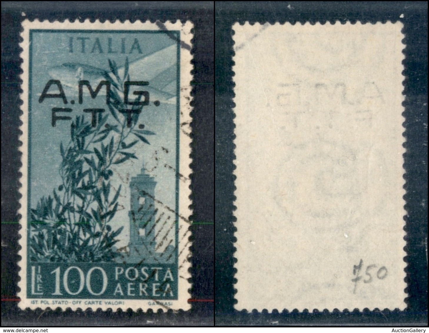 TRIESTE AMG FTT - 1948 - 100 Lire Campidoglio (13 Aerea) - Usato (12) - Other & Unclassified