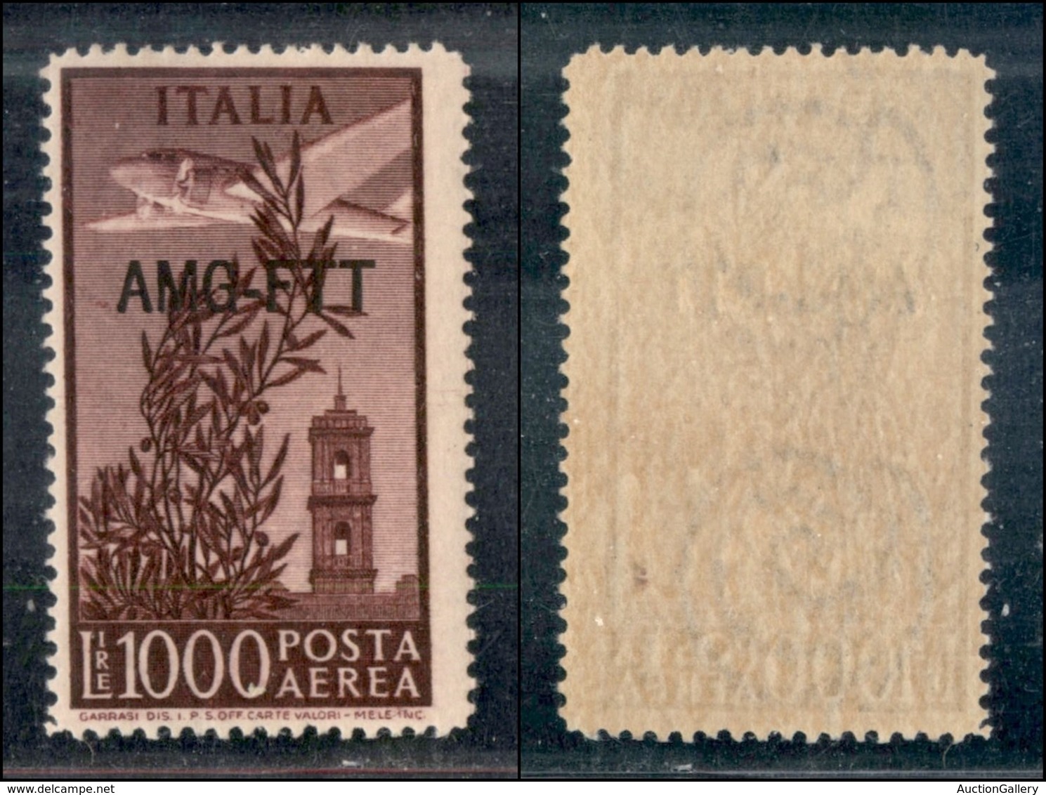 TRIESTE AMG FTT - 1952 - 1000 Lire Campidoglio (26a Aerea) - Dentellato 14x14 1/4 - Gomma Integra (160) - Other & Unclassified