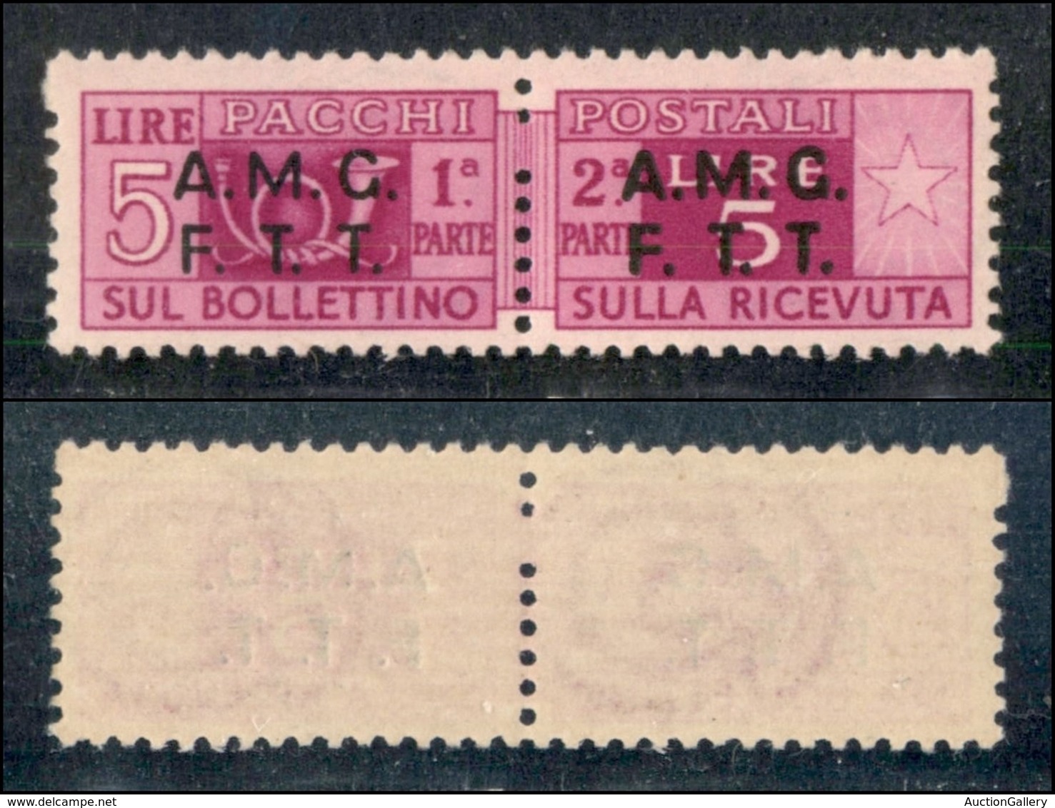 TRIESTE AMG FTT - 1948 - 5 Lire Pacchi Postali (5) - Gomma Integra - Altri & Non Classificati