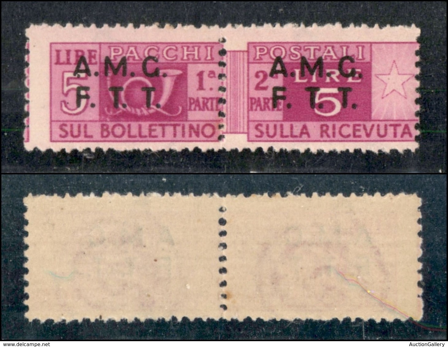 TRIESTE AMG FTT - 1948 - 5 Lire Pacchi Postali (5) - Gomma Integra (30) - Altri & Non Classificati
