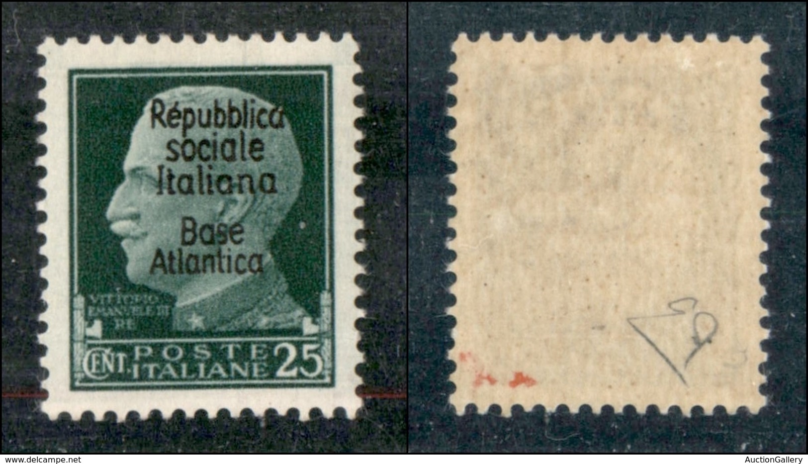 EMISSIONI LOCALI - Base Atlantica - 1944 - 25 Cent (27) - Gomma Originale (20) - Autres & Non Classés