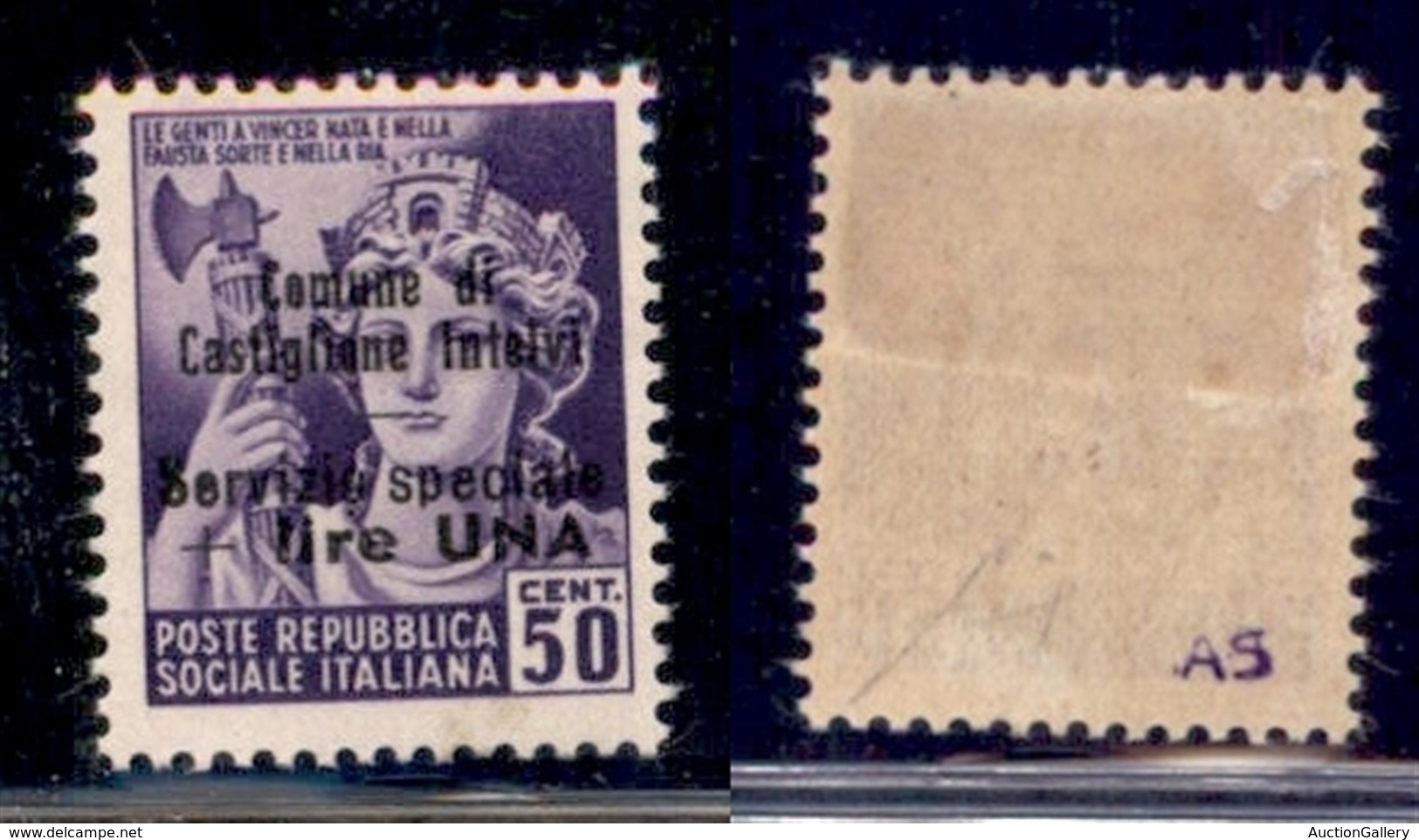 EMISSIONI LOCALI - Castglione D'Intelvi - 1945 - 1 Lira Su 50 Cent (10) - Gomma Originale (50) - Otros & Sin Clasificación