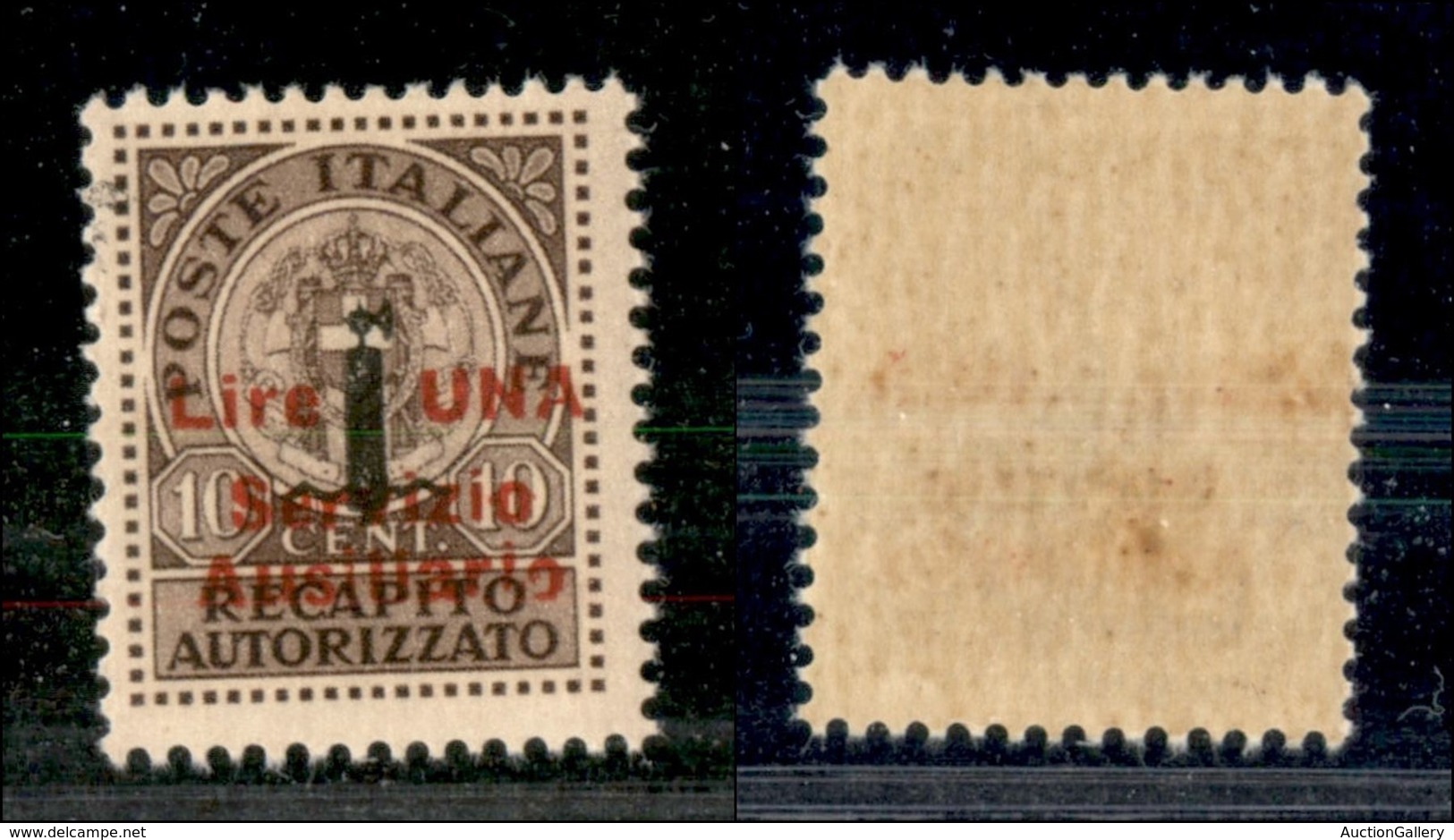 EMISSIONI LOCALI - Guidizzolo - 1945 - 1 Lira Su 10 Cent (2) - Ausiliario Con O Rotta - Gomma Integra - Non Catalogato - Otros & Sin Clasificación