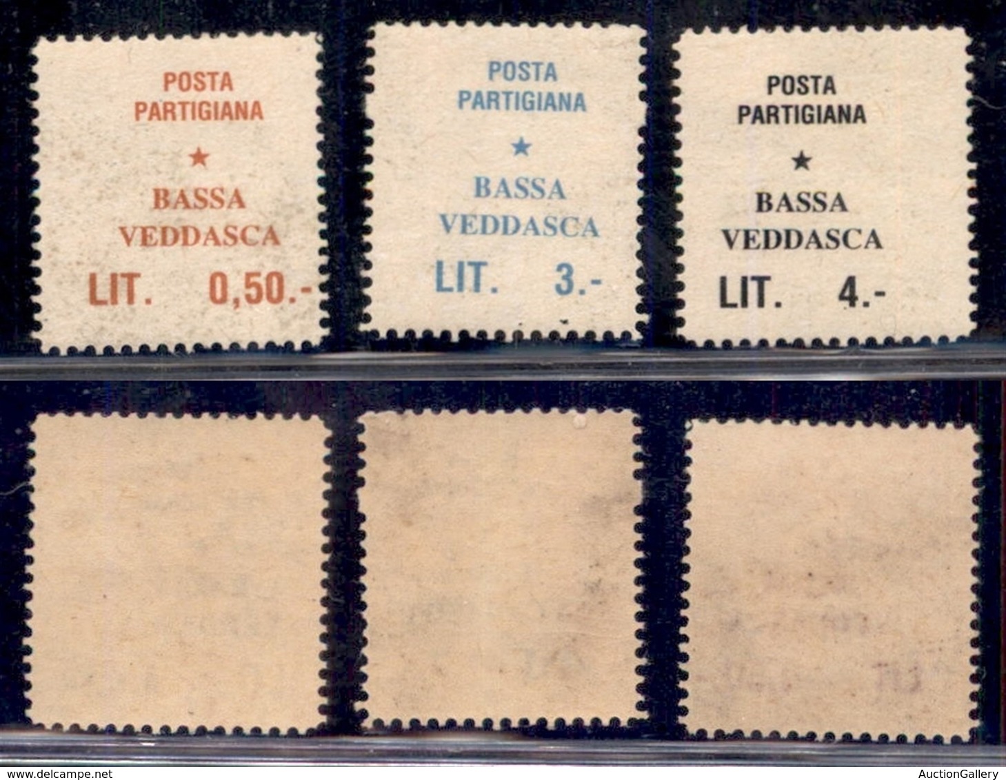 C.L.N. - 1945 - Posta Partigiana - 3 Valori - Gomma Integra - Autres & Non Classés