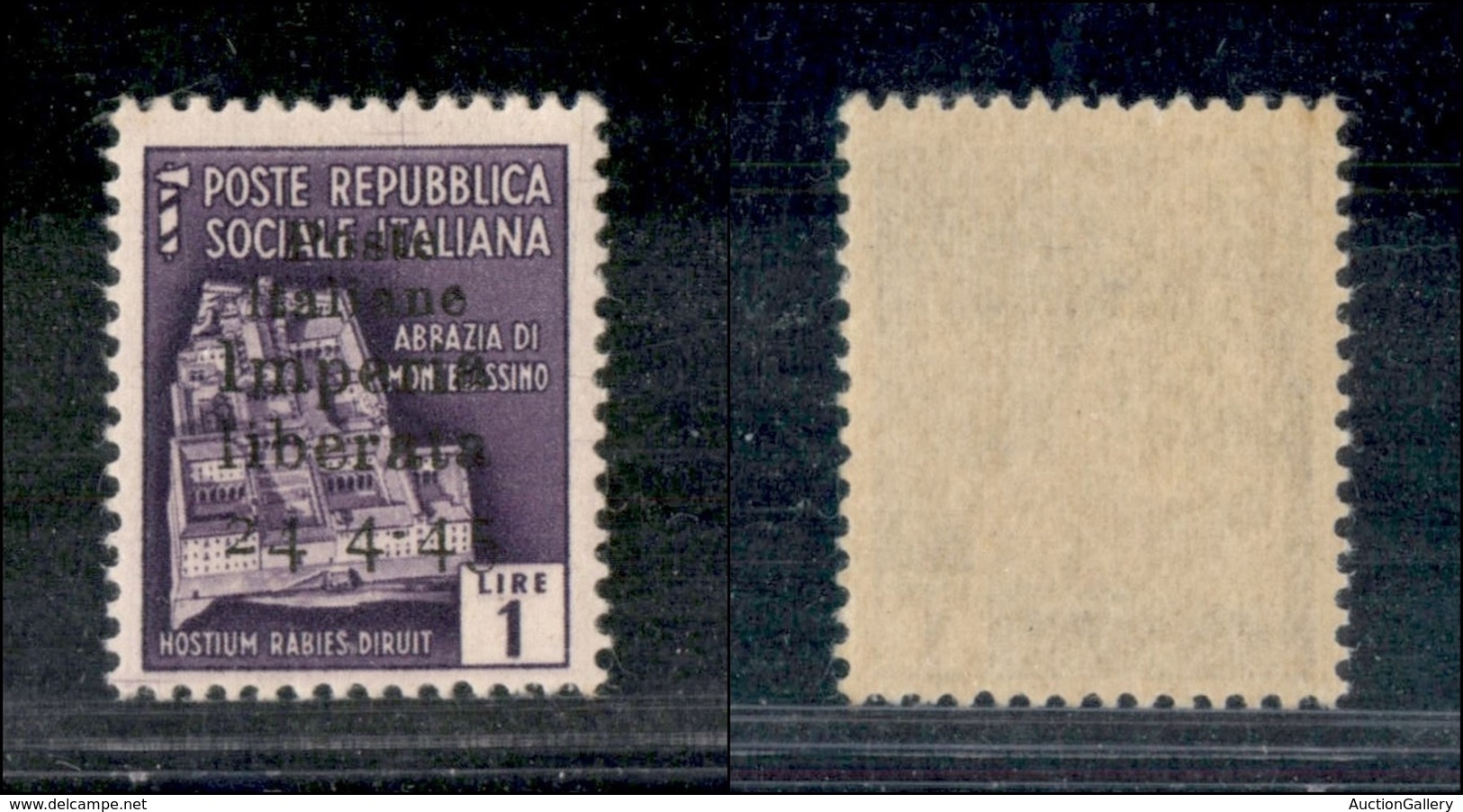 C.L.N. - Imperia - 1945 - 1 Lira (8db) - Senza Trattino Dopo 24 - Gomma Integra (75) - Other & Unclassified