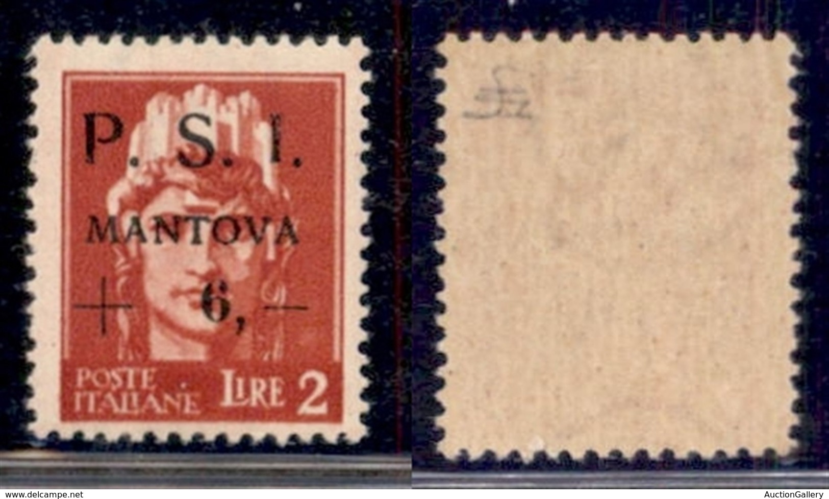C.L.N. - Mantova - 1945 - 6 Su 2 Lire (8) - Gomma Integra (37) - Altri & Non Classificati