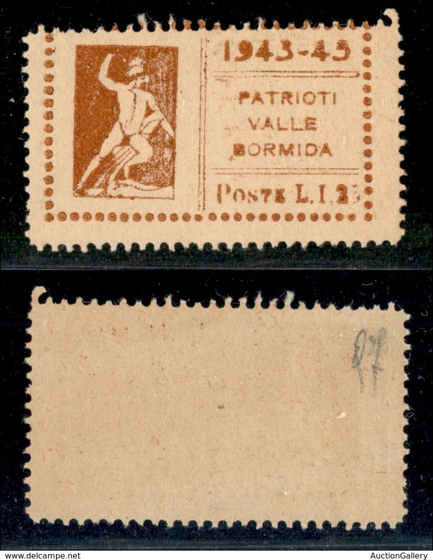 C.L.N. - Valle Bormida - 1945 - 1,25 Lire Teseo (19 Varietà) - Cifra 5 Parziale - Gomma Integra - Non Catalogato (55) - Other & Unclassified
