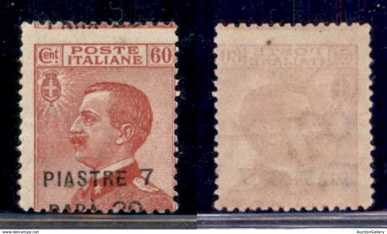 UFFICI POSTALI ALL'ESTERO - Levante - Costantinopoli - 1921 - 7,20 Piastre Su 60 Cent (39b) Con Dentellatura Spostata (s - Other & Unclassified