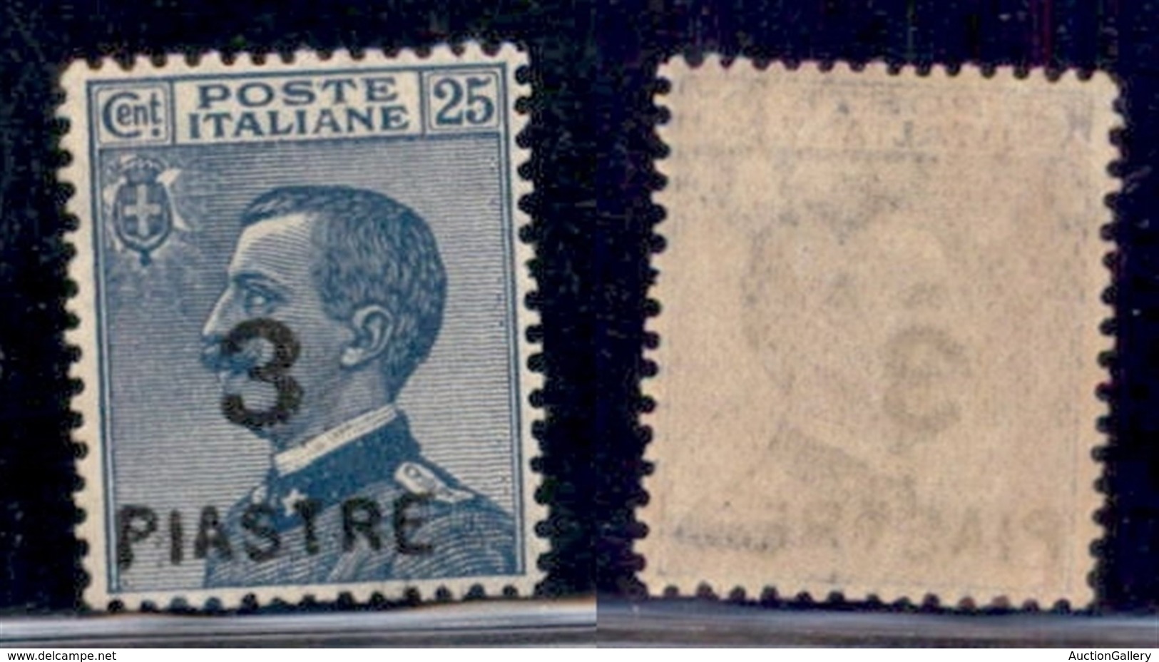 UFFICI POSTALI ALL'ESTERO - Levante - Costantinopoli - 1922 - 3 Piastre Su 25 Cent (60) - Gomma Integra - Ottimamente Ce - Sonstige & Ohne Zuordnung