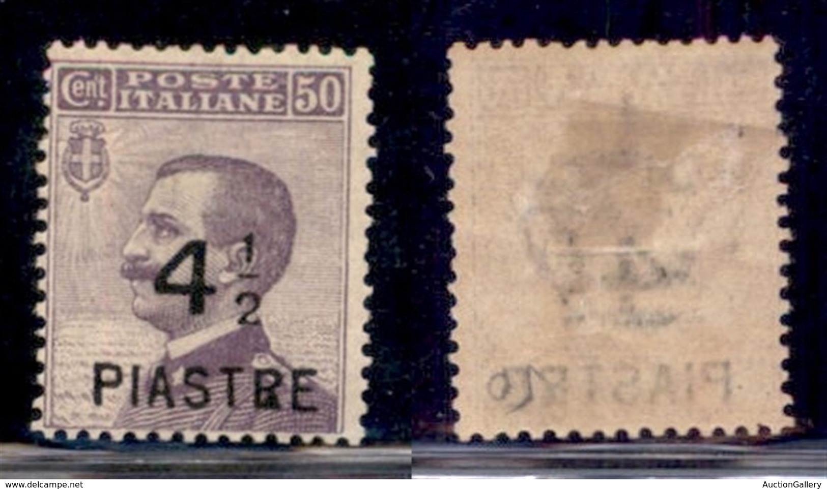 UFFICI POSTALI ALL'ESTERO - Levante - Costantinopoli - 1922 - 4 1/2 Piastre Su 50 Cent (62) - Gomma Originale (60) - Autres & Non Classés