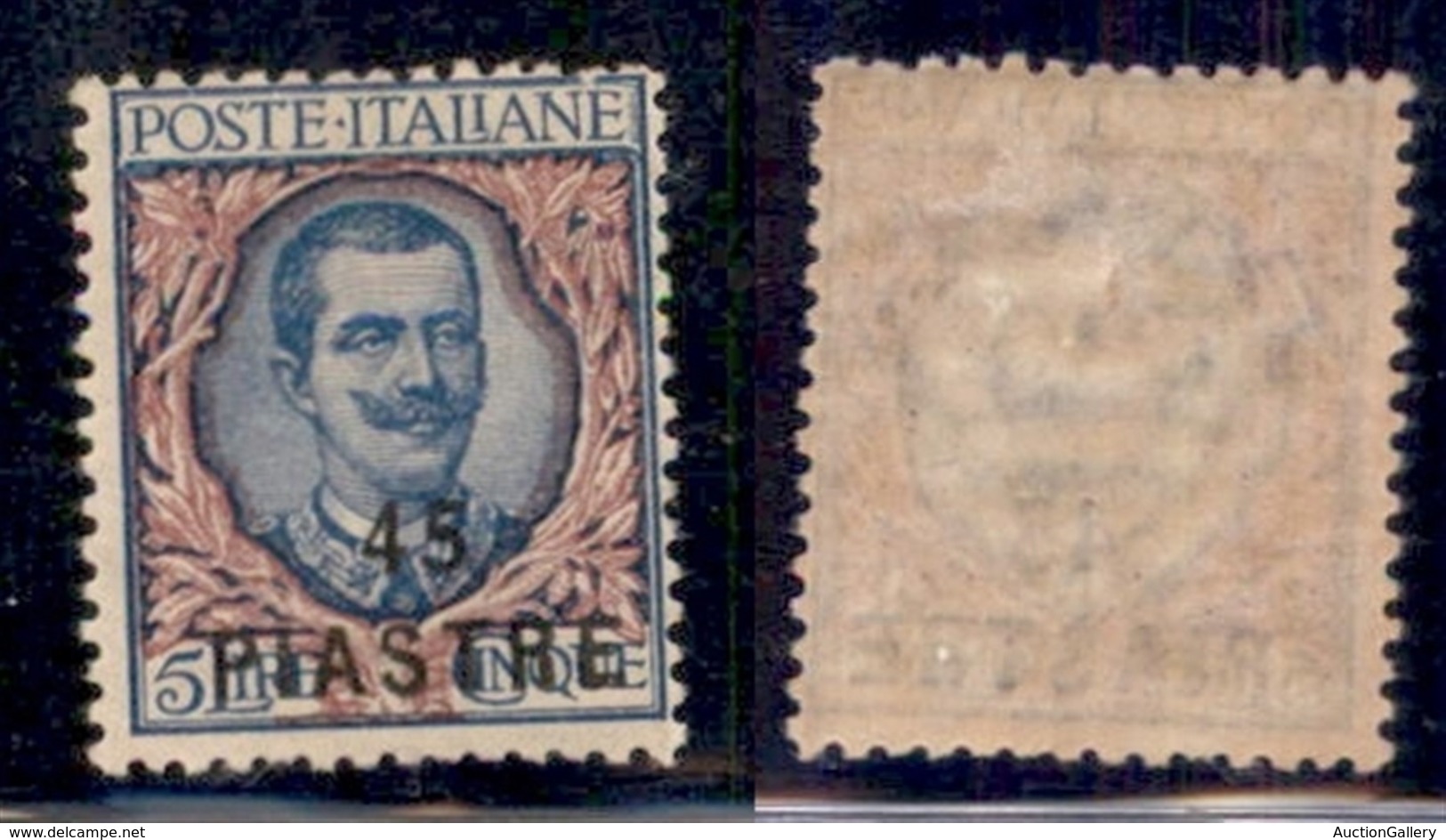 UFFICI POSTALI ALL'ESTERO - Levante - Costantinopoli - 1923 - 45 Piastre  Su 5 Lire (74) - Gomma Originale (50) - Sonstige & Ohne Zuordnung