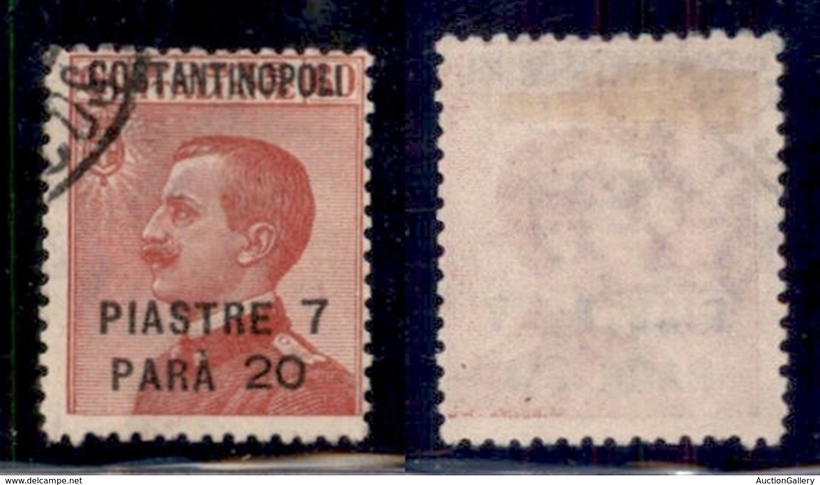 UFFICI POSTALI ALL'ESTERO - Levante - Costantinopoli - 1923 - 7,20 Piastre Su 60 Cent (80 - Varietà Ca) Usato - Costanti - Sonstige & Ohne Zuordnung