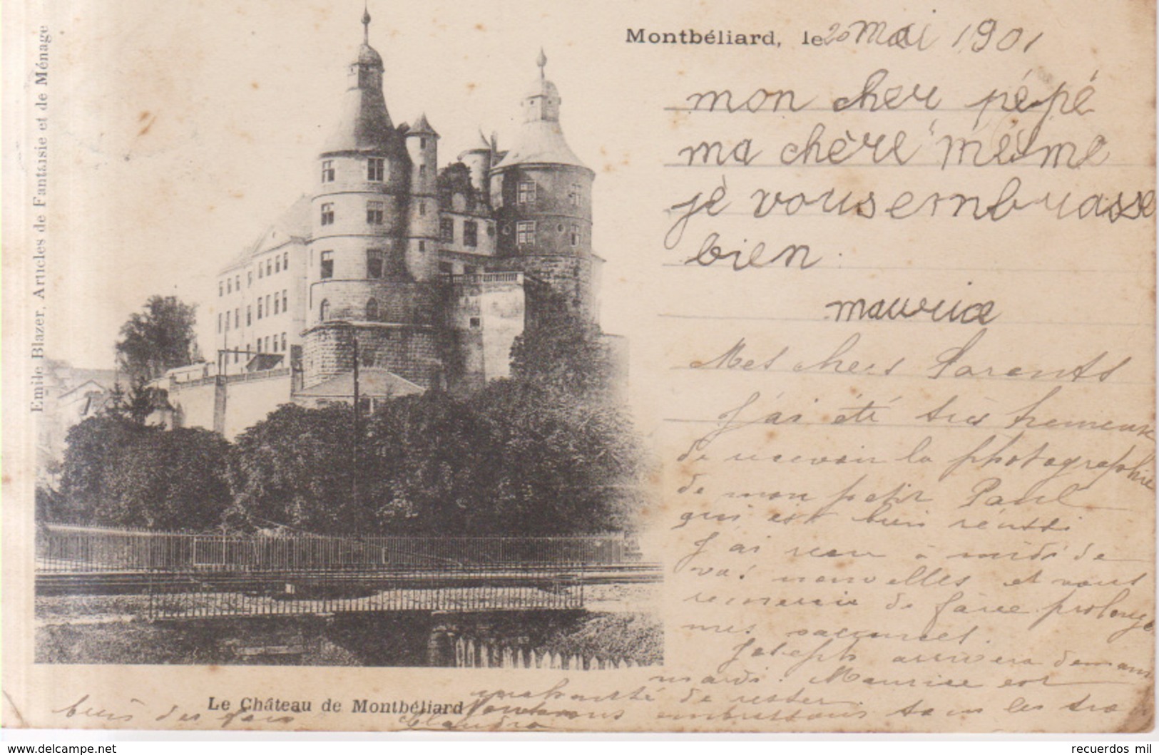 Montbeliard Le Chateau  1901 - Montbéliard