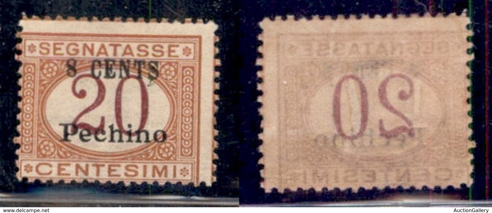 UFFICI POSTALI ALL'ESTERO - Pechino - 1918 - 8 Cent Su 20 (6) - Gomma Parziale (90) - Sonstige & Ohne Zuordnung