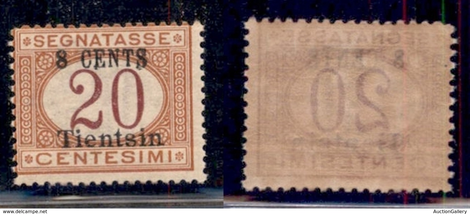 UFFICI POSTALI ALL'ESTERO - Tientsin - 1918 - 8 Cent Su 20 (6) - Gomma Originale (90) - Andere & Zonder Classificatie