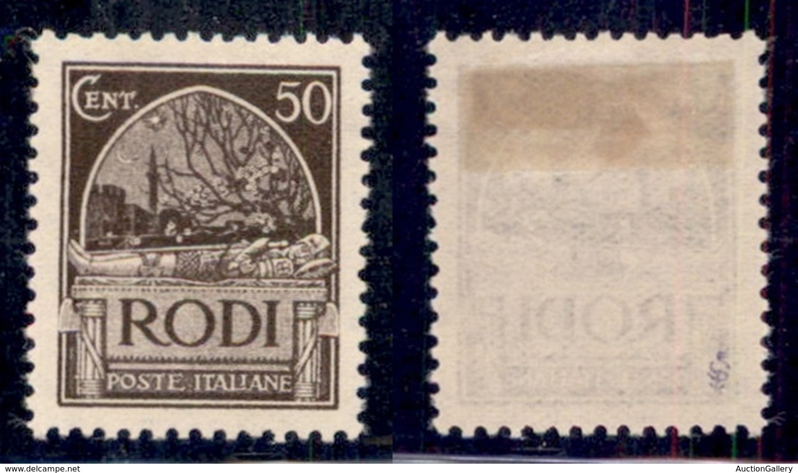 COLONIE - Egeo - 1929 - 50 Cent Pittorica (8) - Gomma Originale (22) - Other & Unclassified