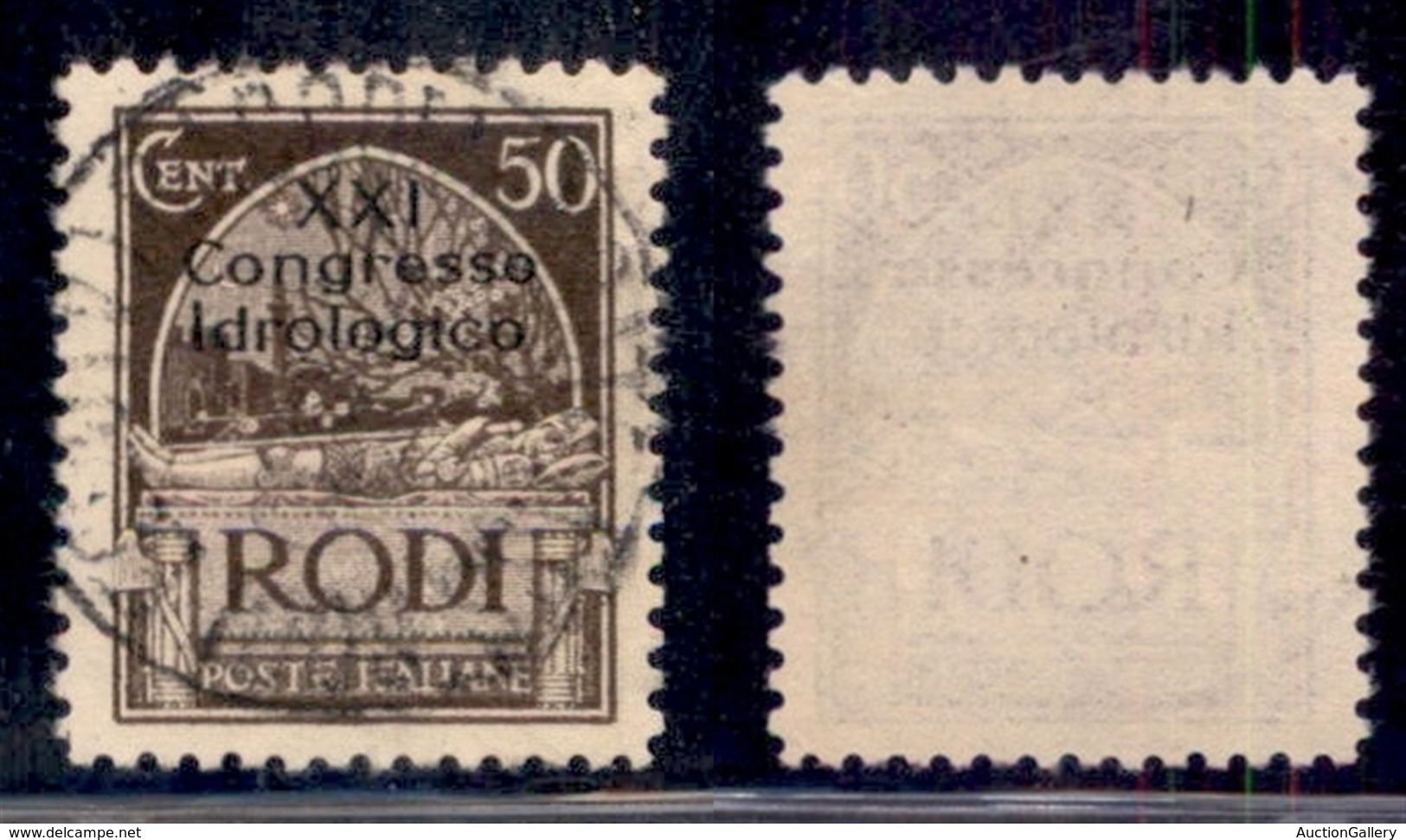 COLONIE - Egeo - 1930 - 50 Cent Congresso Idrogeologico (17) Usato (120) - Other & Unclassified