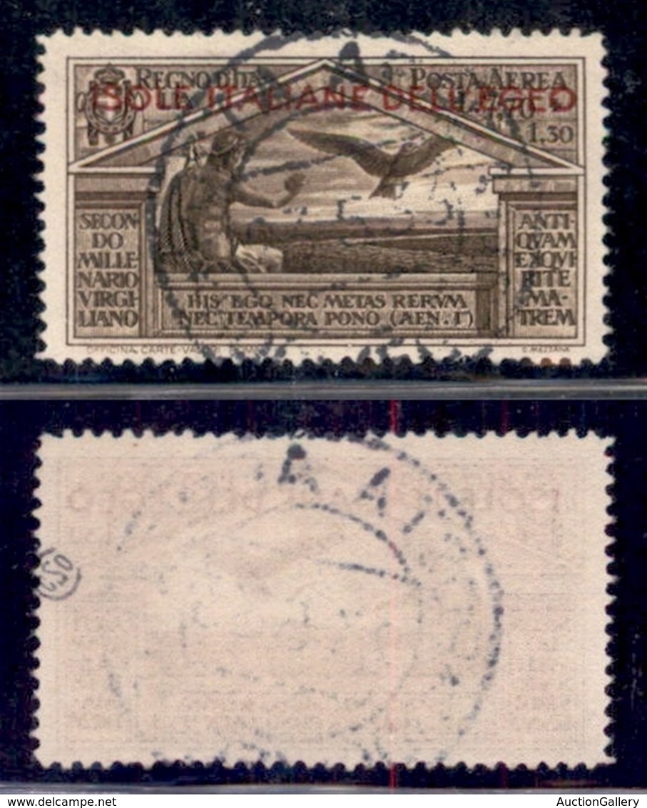 COLONIE - Egeo - 1930 - 7,70 + 1,30 Lire Virgilio (6) Usato (65) - Other & Unclassified