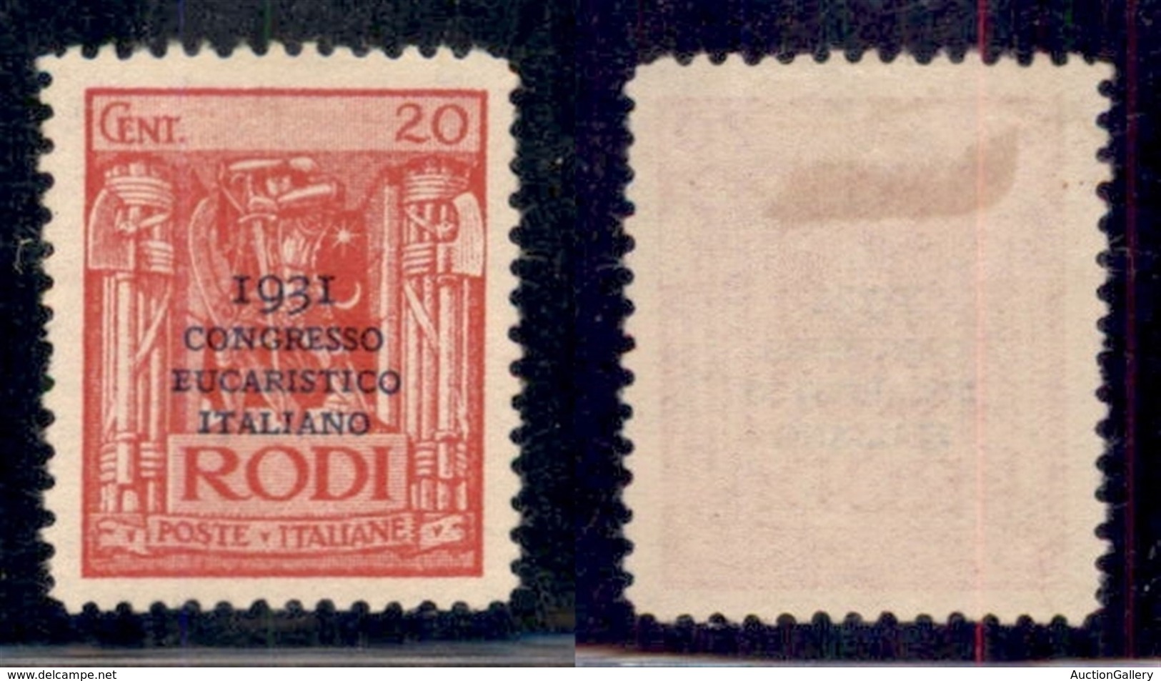 COLONIE - Egeo - 1931 - 20 Cent Congresso Eucaristico (32) - Gomma Originale (20) - Other & Unclassified