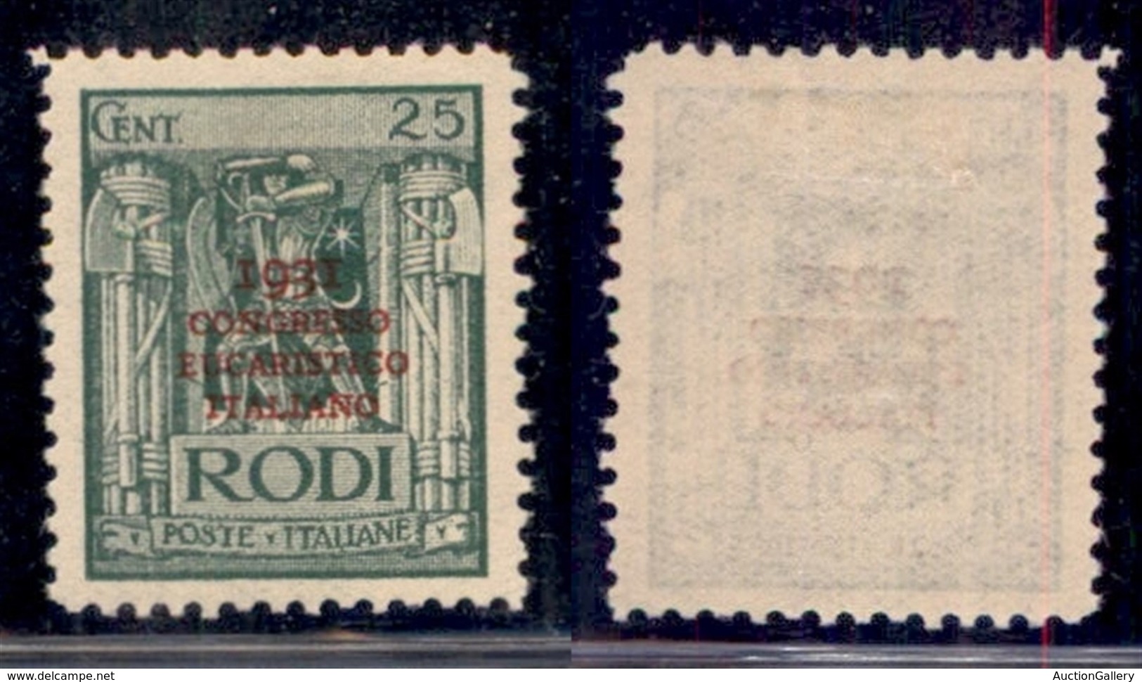 COLONIE - Egeo - 1931 - 25 Cent Congresso Eucaristico (33) - Gomma Originale (20) - Otros & Sin Clasificación
