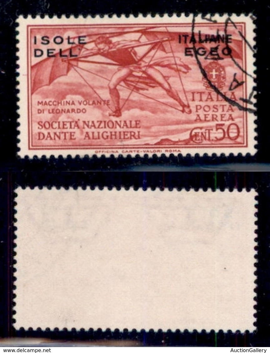 COLONIE - Egeo - 1932 - 50 Cent Società Dante Alighieri (8) Usato (8) - Otros & Sin Clasificación